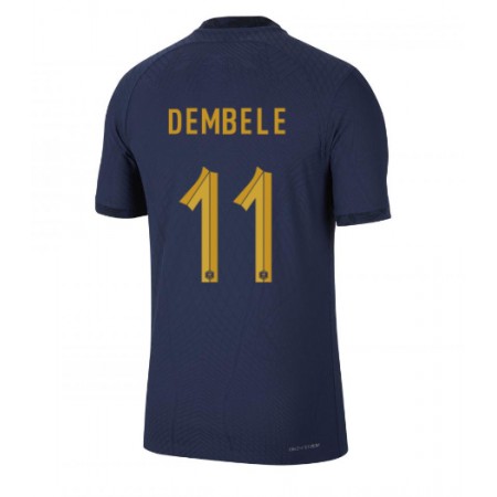 Frankrijk Ousmane Dembele 11 Thuisshirt WK voetbal 2022